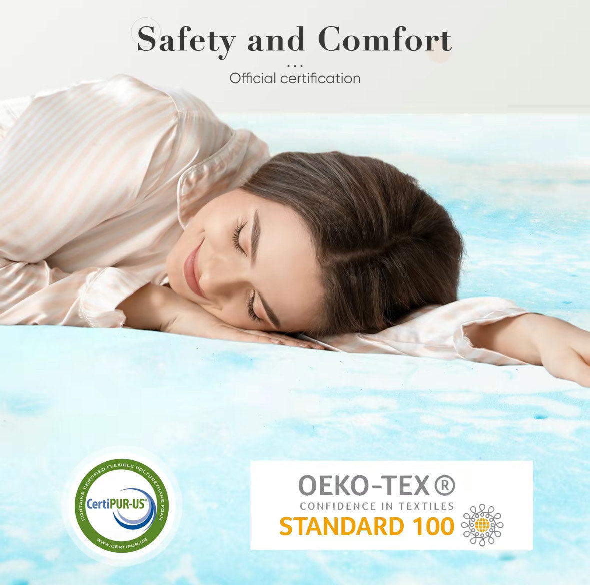 SleepHaven™ Cooling Gel Memory Foam Mattress Topper