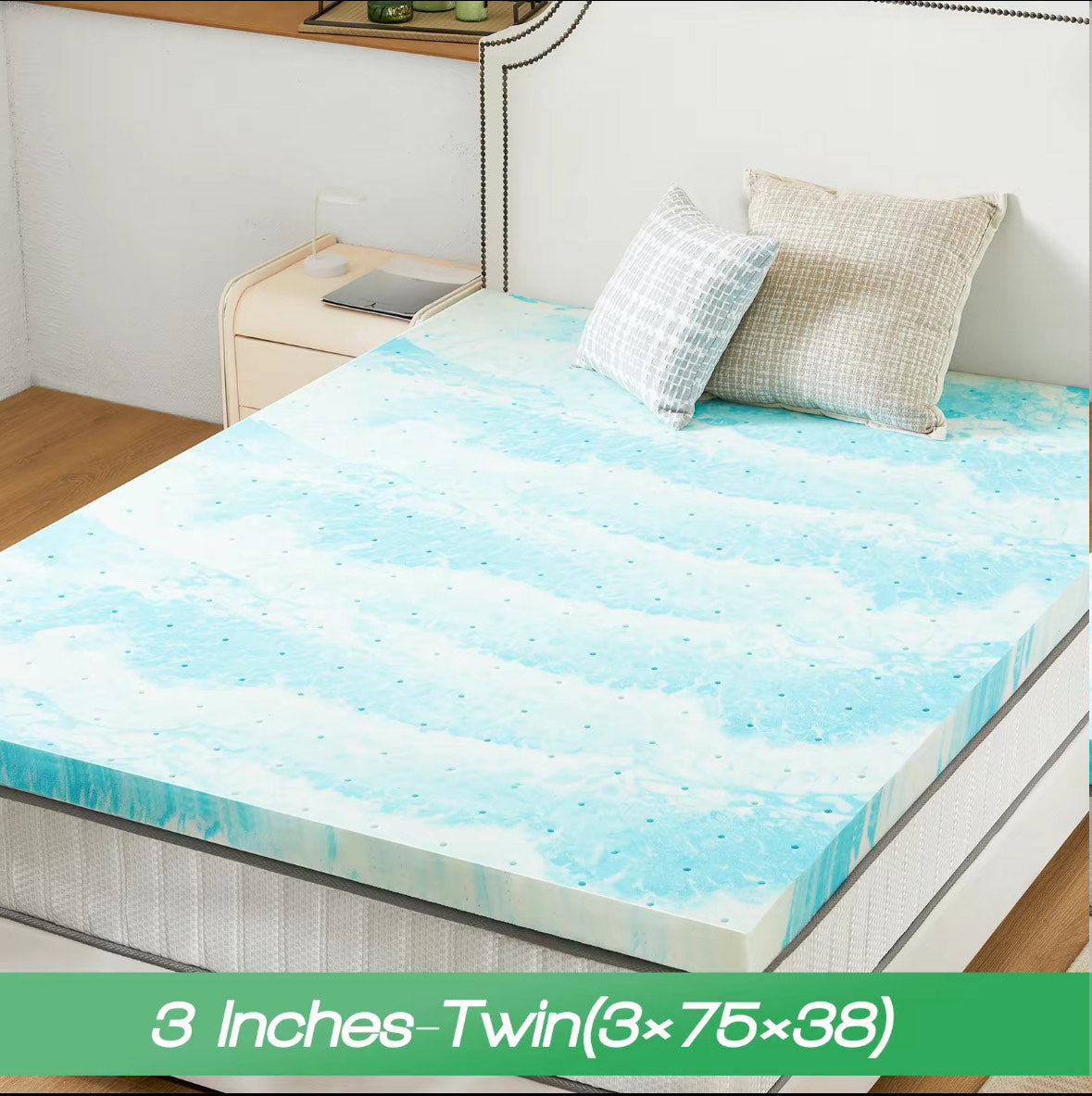 SleepHaven™ Cooling Gel Memory Foam Mattress Topper