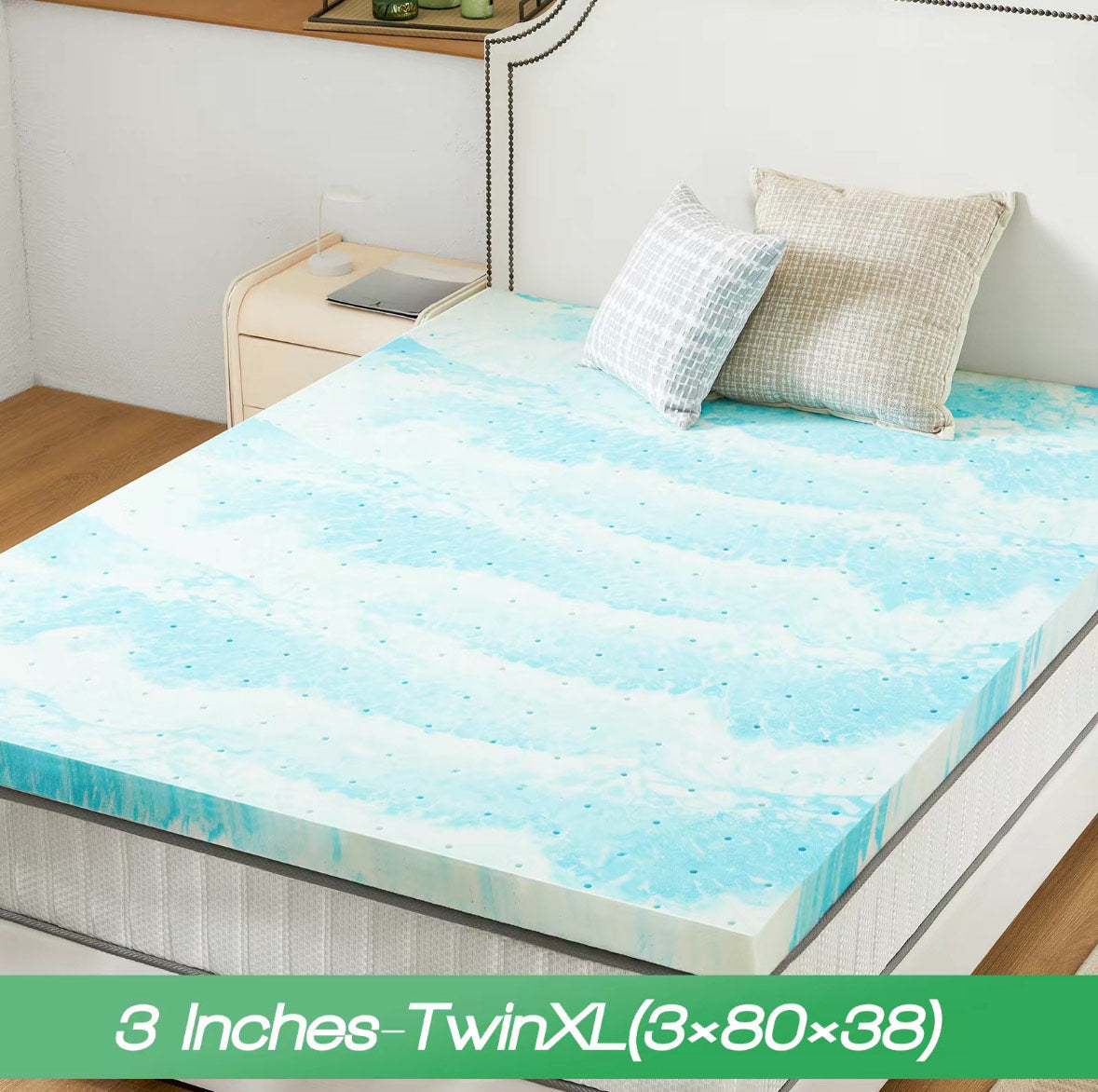 SleepHaven™ Cooling Gel Memory Foam Mattress Topper