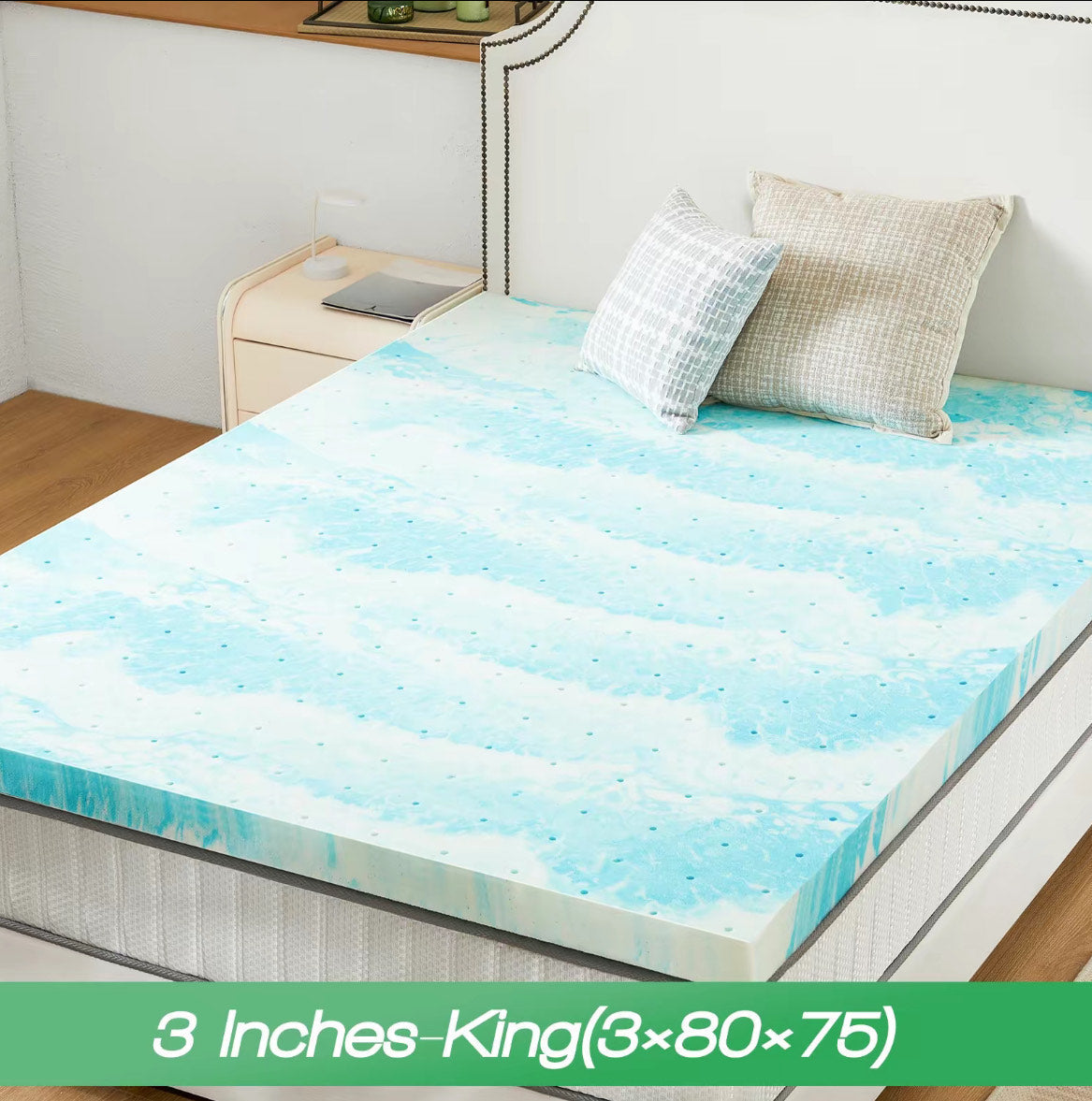 SleepHaven™ Cooling Gel Memory Foam Mattress Topper