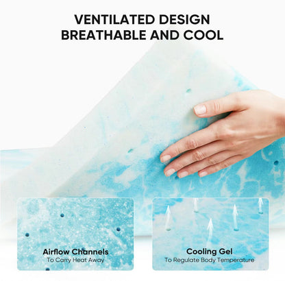 SleepHaven™ Cooling Gel Memory Foam Mattress Topper