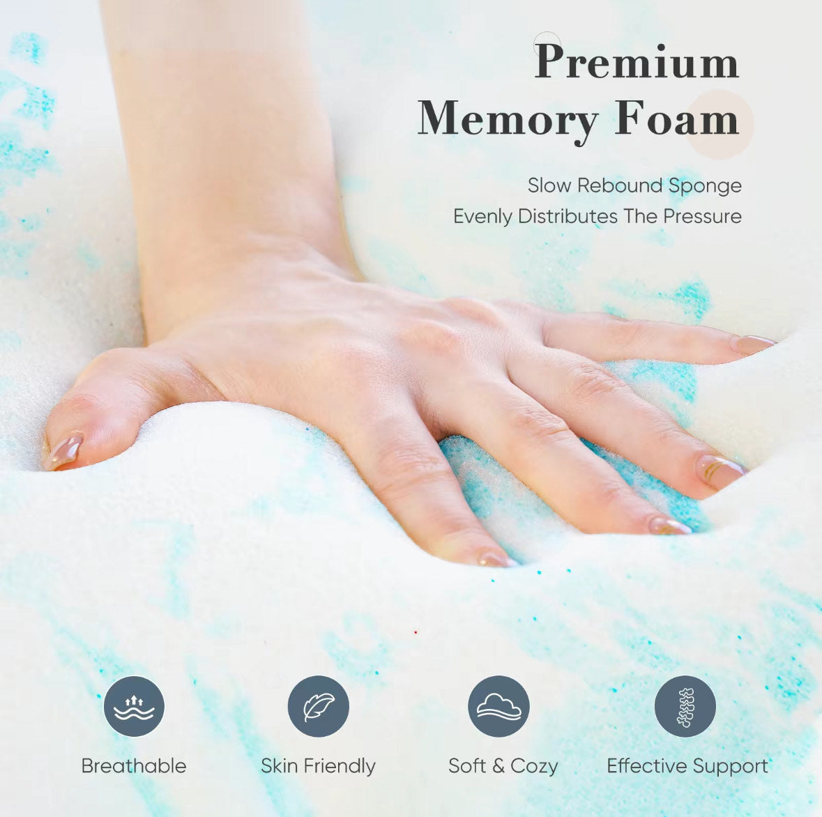 SleepHaven™ Cooling Gel Memory Foam Mattress Topper