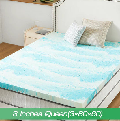 SleepHaven™ Cooling Gel Memory Foam Mattress Topper